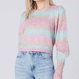 Saltwater Luxe | Dollie Sweater in Multi Pastel Rainbow